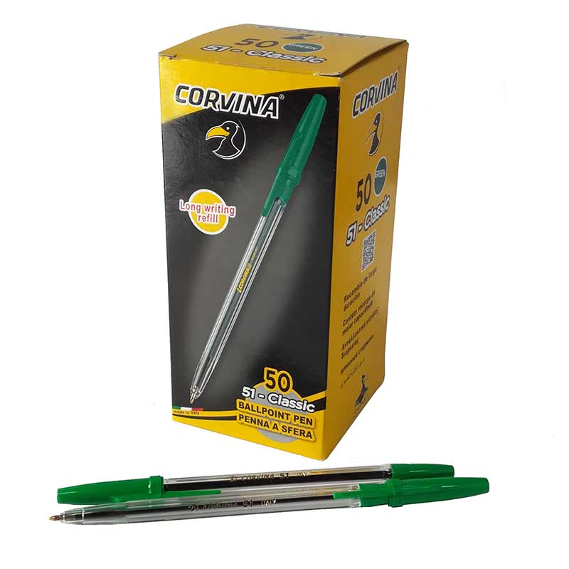 Ручка шариковая Corvina 51 зеленая от магазина Август 