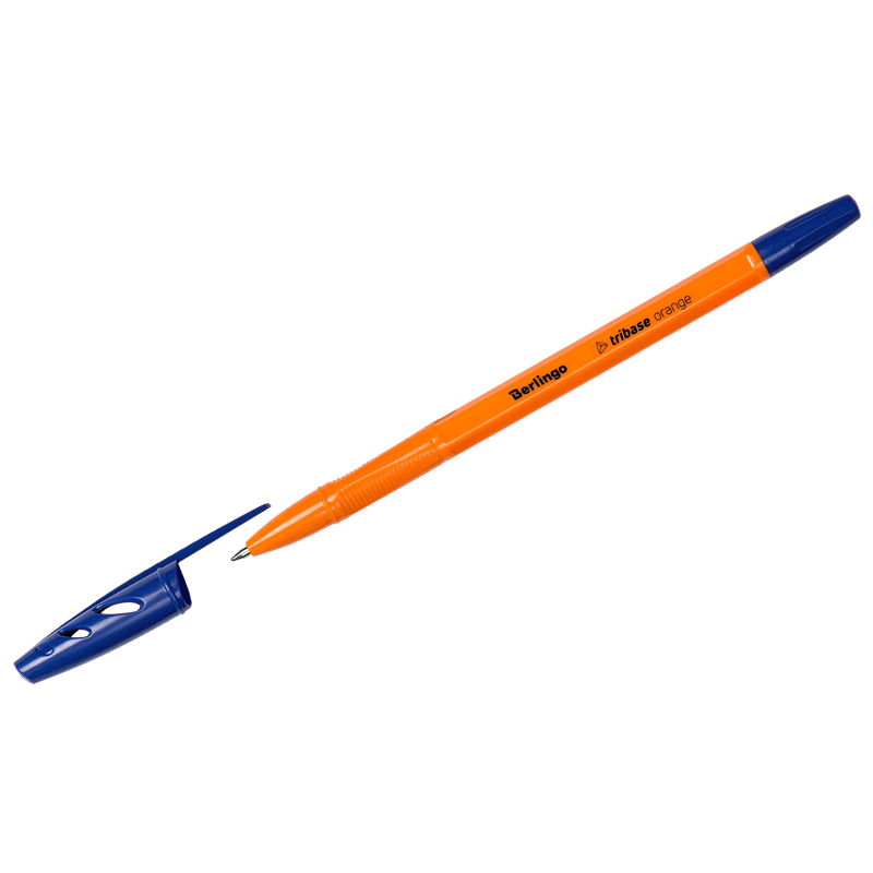 Фото Ручка шариковая Berlingo "Tribase Orange" синяя, 0,7мм